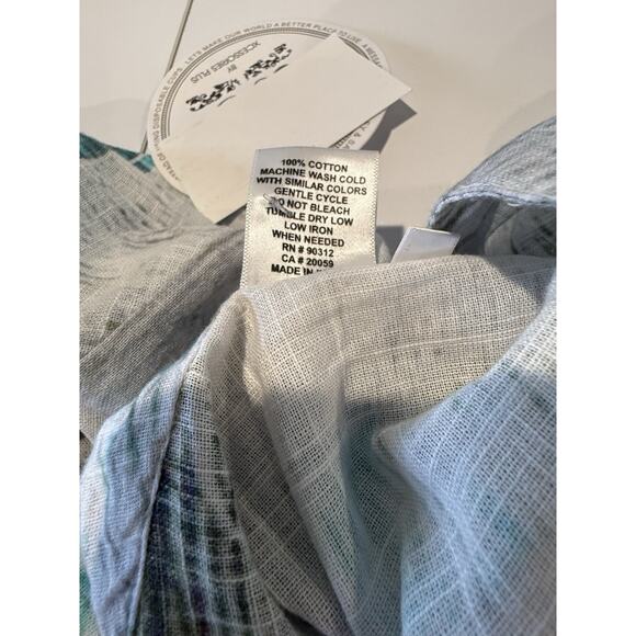 Parsley & Sage Holland Button Up Top Womens L White Abstract Artsy Eclectic NEW - Picture 6 of 10